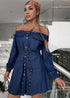 Blue Denim Hippie Mini Dress
